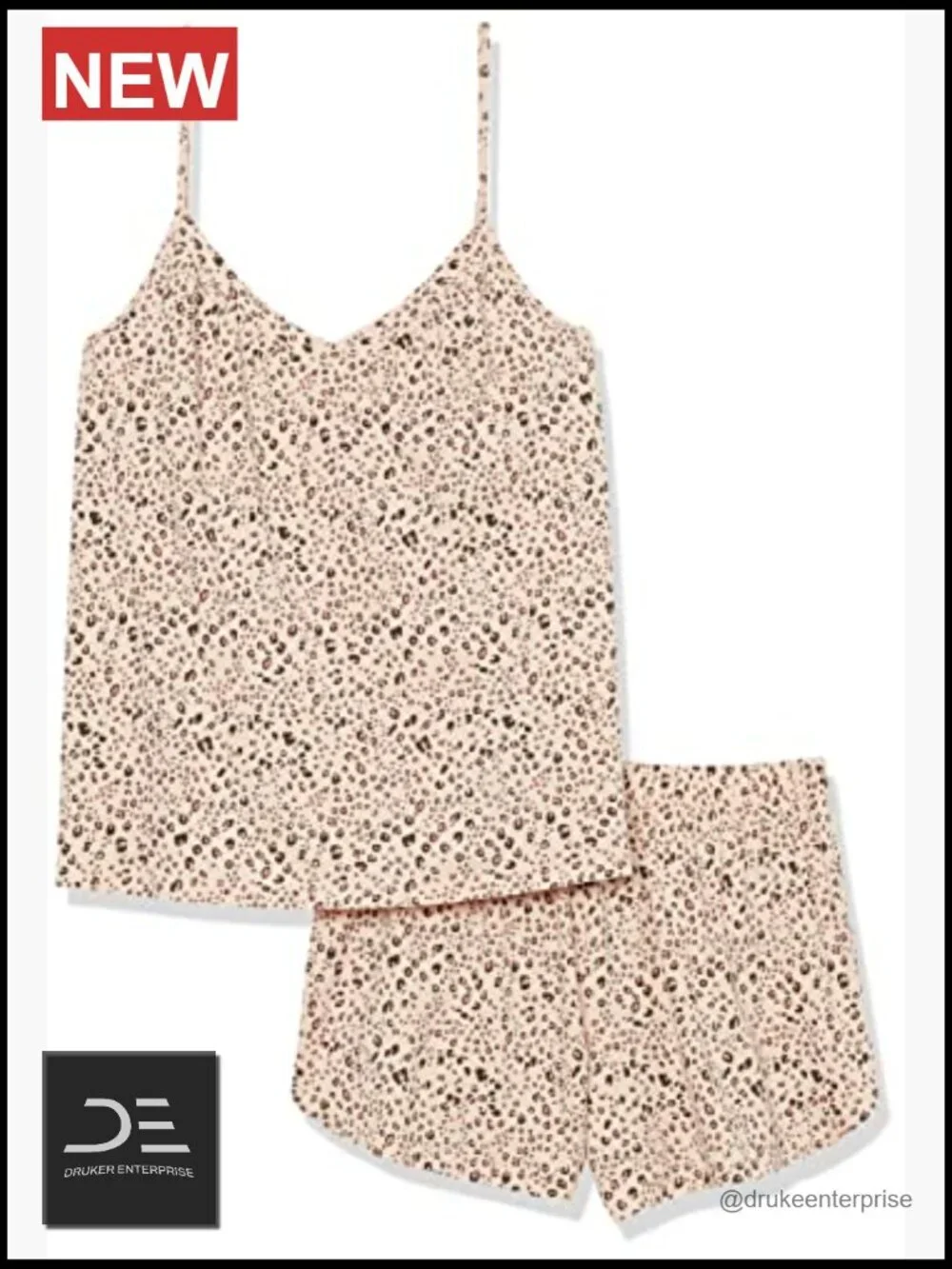 Women's Knit Jersey Cami Short Pajama Set - Relaxed Fit Cotton Modal Sleepwear